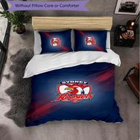 Sydney Roosters Pattern Microfiber 3Pcs Bedding Set Decor Duvet Cover Set For Bedroom Home Use 140cm*200cm