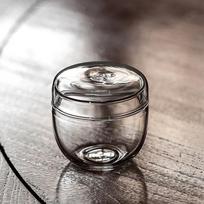 Mini stiklainis arbatos laikymui Skaidrus aukšto boro silikatinio stiklo indelis Nešiojamas kelioninis žadinimo arbatos indelis Stiklinis indas Mini laikymo dėžutė gray