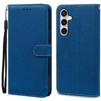 A17 dėklas Samsung Galaxy A17 dėklas Piniginė Odinis Atverčiamas Dangtelis Samsung A17 5G Dėklui A175F A176B 4G Telefono Dangtelis Coque Fundas Samsung A17 5G 4G tamsiai mėlyna spalva