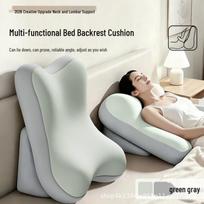 Washable Multifunctional Bedside Backrest Cushion Pillow 60*45*37 gray
