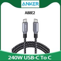 Anker Prime USB C To USB C Cable, 240W 6 Ft Fast Charging USB C Cable Upcycled-Braided Nylon with 100-Year Bend Durability
