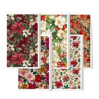 Christmas Water Transfer Paper Sheets, 20 Decorative Sheets with 5 Holiday Designs for Clay Earrings and Handmade Craft Projects white