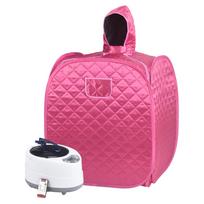 Portable Steam Sauna Folding Personal Sauna Tent with Remote Control Fumigation Bath Box for Home Indoor Rose Color pink