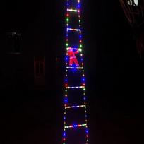 3M Santa Claus Climbing Ladder Christmas Ornament USB blue