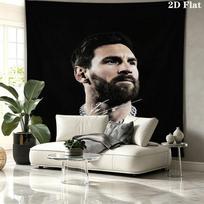 Leo Messi Wall Tapestry Aesthetic Wall Hanging Printed Fabric Blanket Decorative Tapestries for Bedroom Living Room Home Decor 130cm x 150cm