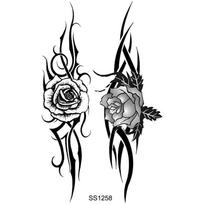 Cross Cool Totem Temporary Tattoo Sticker - Water Transfer for Back of Hand 9.8x5.8cm