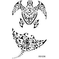 Cross Cool Totem Temporary Tattoo Sticker - Water Transfer for Back of Hand 9.8x5.8cm