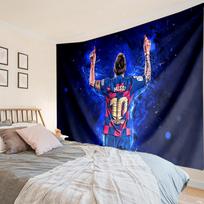 1PC Argentina Football Star Messi Tapestry Hanging for Bedroom,Livingroom, Playroom,Decor Art Room Wall Tapestry Holiday and Birthday Gifts 100cmx150cm