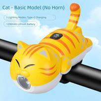 USB Rechargeable Bicycle Headlight Waterproof Bright LED LED Flashlight Cartoon Cat Shape Super Bright Bike Front Light yellow