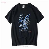 Bait x Yu Gi Oh Baltasis Mėlynasis Drakonas Šviečiantis tamsoje marškinėliai DYDIS S vintažiniai Išskalbti Unisex Kasdienis viršutinis drabužis 4XL black
