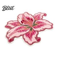 Quick Drying Door Mat Lily Shape Floor Mat, Absorbent Velvet Rug for Bathroom And Entrance, Non-slip Decorative Skin Friendly Bedside Flower 50x80cm rožinė