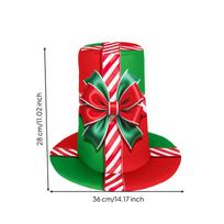Christmas Top Hat Soft Pull-on with Bow Motif Photo Prop 56-60cm
