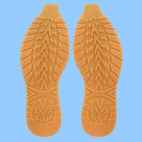 Non-Slip Wear-Resistant Sole Sticker for Sports, Skate, and Basketball Shoes - Tendon Rubber Full Sole Repair. Small orange