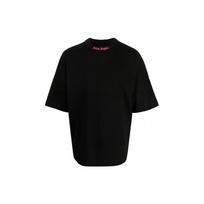 PALM ANGELS Doubled Logo Over Tee PMAA002C99JER0081032 XXS black