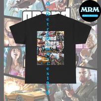 Casual Graphic Tee Unisex Grand Theft Auto Episodes from Liberty City GTA Box Art Black T-Shirt S-5XL L gray