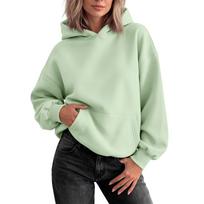 Women's Loose Fit Pullover Sweatshirt, Long Sleeve Casual Top for Everyday Casual Wear XL šviesiai žalios spalvos