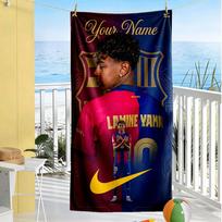 Lamin Yamal Customized Name Beach Towel Super Soft Microfiber Quickdry Fabric 70cmx140cm(27x55inch)