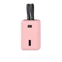 For Anker Zolo Power Bank Case (20,000 mAh 30W with dual cables) rožinė