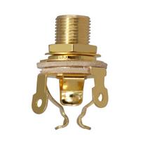 Elektrinės gitaros įvesties išvesties lizdas elektrinei gitarai, bosinei gitarai, 1/4 colio 6,35 mm mono lizdas, išvesties lizdo veržlė ir poveržlė A beige