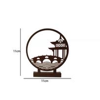 Retro Style Teapot & Teacup Ornaments: Father's Day Gift for Men or Elder's Birthday Cake Decor. black