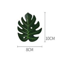 Artificial Tropical Palm Leaves Hawaiian Luau Jungle Safari Animal Theme Party Supplies Birthday Wedding Baby Shower Decoration 12PCS black