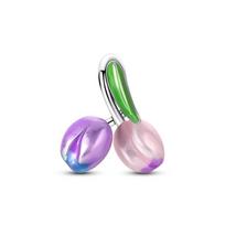 Glazed Tulip Bead Copper Dangle Pendant Fit Bangle Bracelet Necklace Diy Jewelry white
