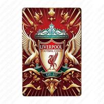 Liverpool vintažinis skardinis ženklas, kavinės baro naktinio klubo logotipas, plokštelė 20x30cm
