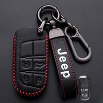 Aukštos kokybės Naujas Odinis Automobilio Raktų Dangtelis Dėklas Fob Jeep Renegade Compass Grand Cherokee Chrysler 300C Wrangler Priedams black