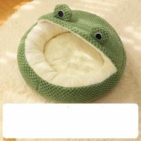Warm Pet Nest Original Frog Series Warm Cat Nest Dog Nest Autumn and Winter House Nest Pet Supplies L beige