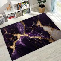 2026 Prabangus Marmuro Juodas Žalias Auksinis Spalvingas Akmens Tekstūros Kilimas Miegamajam Svetainei Sofai Namų Durų Kilimėlis Dekorui, Neslystantis Kilimėlis 80x120cm( 31x47in)