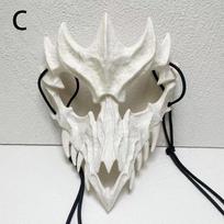 Japoniškas Helovinas Anime Pusė veido kaukė Gyvūnų skeleto kaukė Drakono Dievo skeleto Cosplay C gray