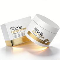 Popular Snail Extract Cream: Moisturizing facial cream for women, containing hyaluronic acid and snail extract. white