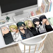 S-Sakamoto D-Days Mouse Pad Rubber Mat Laptop Xxl Mousepad Notebook Gamer Computer Table Gaming Accessories 600x300x2mm gray