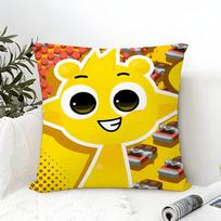 Music Incredibox Game S-Sprunki 3 Pillow Case Linen Pillow Case Sofa Home Decor Cushion Cover Cushion Cove Peach skin 18*18(CM)-1Pcs yellow