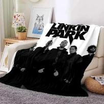 Linkin Park Roko Grupės Klasikinis Minkštas Pliušinis Flanelinis Pledas Miegamajam Svetainei Piknikui Lovai Sofos Užvalkalas Size: 75*100cm, Weight: 280 GSM