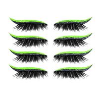 European And Glitter Self Adhesive Stickers Double Eyelid False Eyelashes Party Eye Makeup Stickers One Size mėlyna