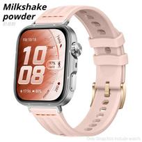 Sportinis silikoninis dirželis Huawei Watch Fit 5 4 3 išmaniajam laikrodžiui, riešo apyrankė Huawei Watch Fit 5Pro 4Pro, dirželio priedai Rose Gold (Head) rožinė