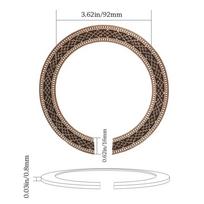 92mm Inner Diameter Rosette  Acoustic Guitar Rosette  Solid Wood Veneer Rosette 1PC Rosette   black