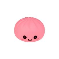 Dumpling Squishies  Led Bun: Glowing  Spitting Squeeze Toy, Realistic Food Ornament, Solid Gel Sensory Stress Reliever, Gift pink