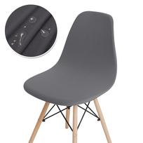 Neperšlampamas apvalkalo kėdės užvalkalas Elastingas trumpo atlošo kėdės užvalkalas Tamprus vienspalvis kėdės sėdynės užvalkalas Viešbučiui Namams Svetainei 1 vnt. 1 Piece gray