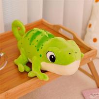 30CM Mieli animacinių filmukų gyvūnai chameleonai ropliai driežai pliušiniai žaislai gimtadienio dovanos vakarėlio biuro kambario dekoracija about 30cm yellow