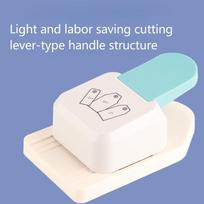 Sturdy Metal Tag Puncher Multi Shape DIY Punch Tool Paper Cutting Paper Puncher  Card Making straight angle white