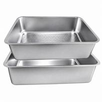 Stainless Steel Litter Box Rust-Resistant Sifting Pet Supply gray