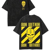 Vintage Wash Tee Warhammer 40k Iron Warriors Iron Within Iron Without Graphic Sh 3XL yellow