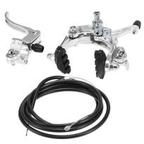 Priekinis / galinis Fixie dviračio stabdžių rinkinys Kelio dviračio Cruiser stabdžių rinkinys Dviračio apkabos stabdžių komplektas šoninis traukimas Rear brake set juoda