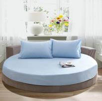100% medvilnės paklodė su guma apvaliam čiužiniui Madinga Romantiška Vienspalvis raštas Lovos užtiesalas Apvalaus čiužinio užvalkalas Lovatiesė 2pcs pillowcase
