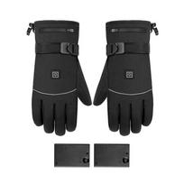 Šildomos motociklininko pirštinės, jautrios lietimui, žieminės, moto, šildomos, šiltos, neperšlampamos, šildomos, termo pirštinės, motociklo aksesuarai black