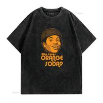 Who Loves Orange Soda Funny Kenan And Kel Humor Black Basic Men's T Shirt vintage Washed Unisex graphic fashion Slightly S black