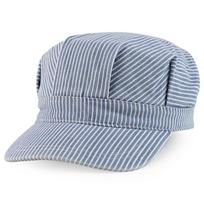Premium Stripy Cotton Command Hat For Adult Children Lightweight Fabric Adjustable Hook Loop Closure For Custom Fit gray