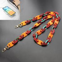 Crossbody Saldainių Spalvos Grandinėlės Dirželis Telefono Dėklas iPhone 16 15 14 13 Pro Dėl Spalvotas Skaidrus Anti-kritimo Akrilinis Apsauginis Dangtelis For iPhone XR&Case & Strap